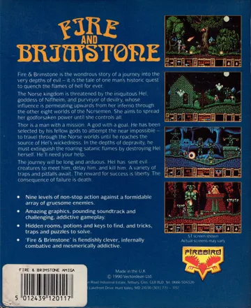 Fire and Brimstone box cover back